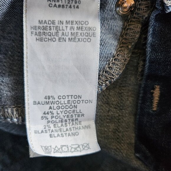 True Religion Women's Blue Supper Skinny Bejeweled Rhinestone Pocket Jeans 24 - Picture 8 of 10